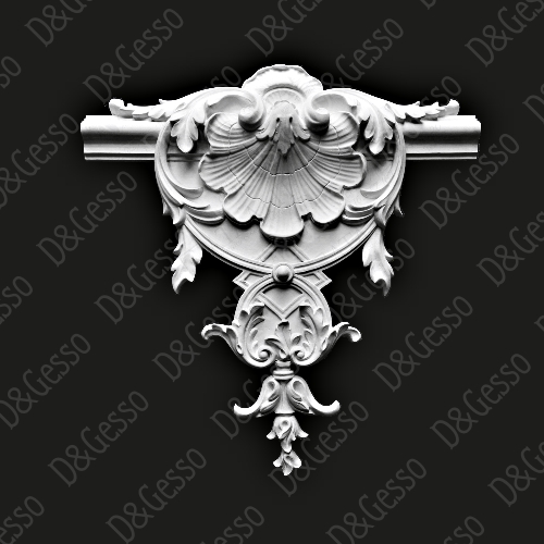 Декоративный злемент ДЭ 1 из Decoro-Gesso гипса купить в Decoro-Gesso.ru