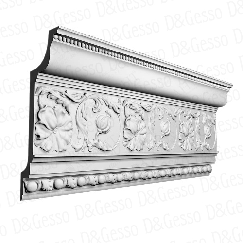 Потолочный Карниз с декором КД Decoro-Gesso 12 купить в Decoro-Gesso.ru
