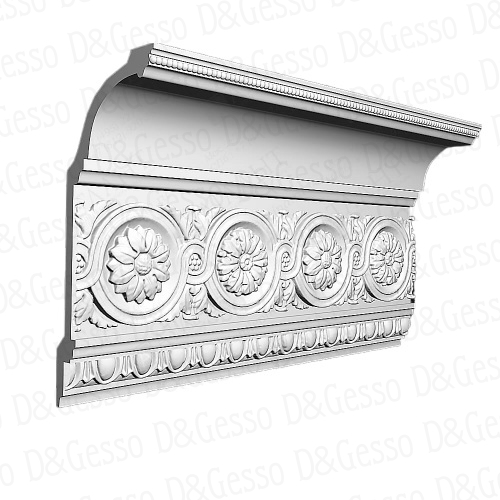 Потолочный Карниз с декором КД Decoro-Gesso 14 купить в Decoro-Gesso.ru