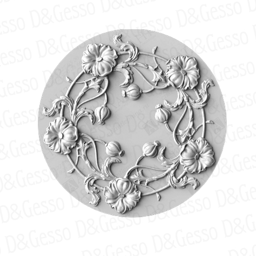 Врезная потолочная Розетка Decoro-Gesso Р37 купить в Decoro-Gesso.ru